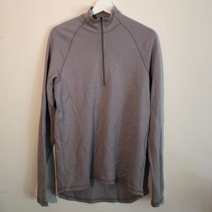 Ibex Shak Zip Neck Pullover Light Grey size L